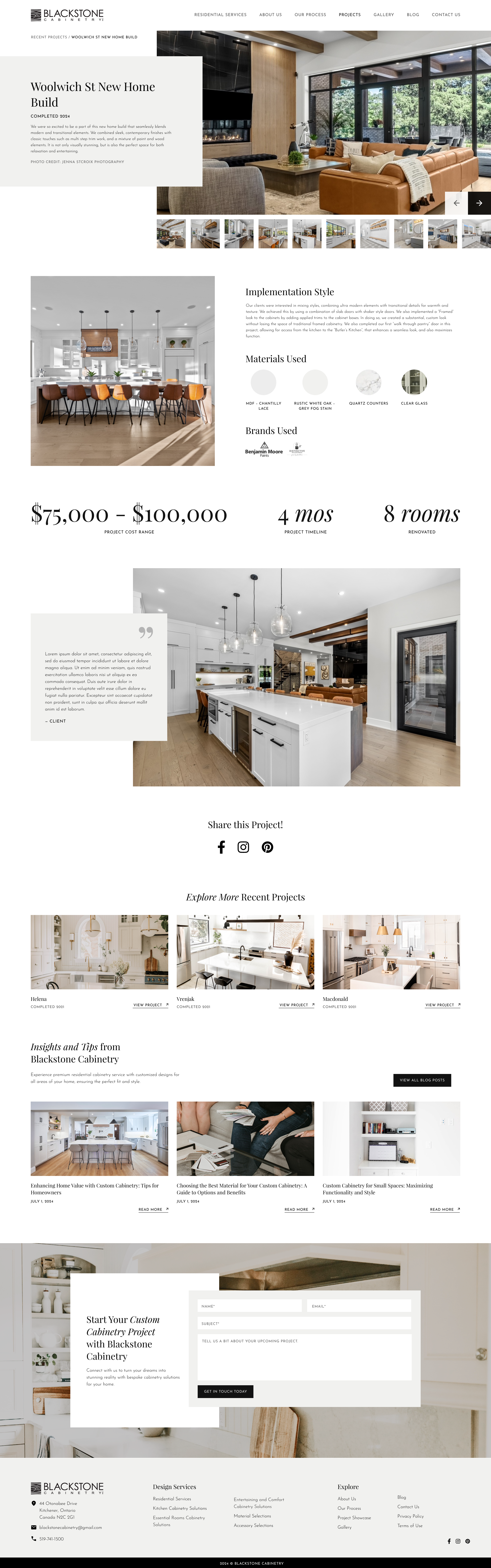 Blackstone Cabinetry - Project Page Clinical Resources